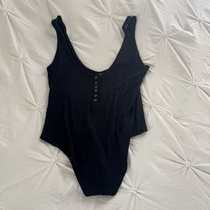 wild fable black button down bodysuit
